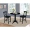 International Concepts Round 36 in Rd Pedestal Gathering Ht Table, 2 X-Back Counter Ht Stools, Black, 36 W, 36 L, 35.9 in H K46-36RT-27B-S6132-2 - alternate 3